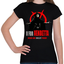PRINTFASHION V for Vendetta 2 - Női póló - Fekete női póló