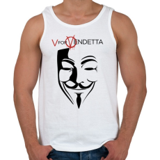 PRINTFASHION V for Vendetta - Férfi atléta - Fehér