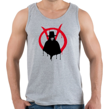 PRINTFASHION V for vendetta - Férfi atléta - Sport szürke atléta, trikó