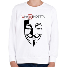 PRINTFASHION V for Vendetta - Gyerek pulóver - Fehér