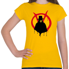 PRINTFASHION V for vendetta - Női póló - Sárga