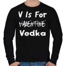 PRINTFASHION V for vodka - Férfi pulóver - Fekete férfi pulóver, kardigán