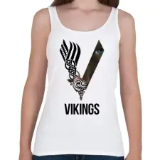 PRINTFASHION V - Vikings - Női atléta - Fehér női trikó