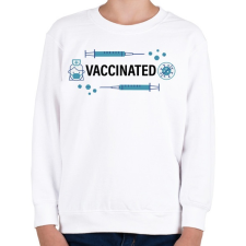 PRINTFASHION Vaccinated - beoltva - covid 19 - Gyerek pulóver - Fehér gyerek pulóver, kardigán