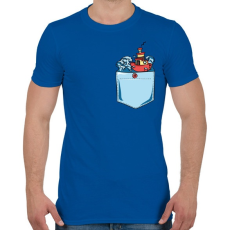 PRINTFASHION Vad hullámok - Férfi póló - Királykék
