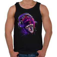 PRINTFASHION Vad zenék - Férfi atléta - Fekete