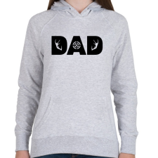 PRINTFASHION Vadász apa - Női kapucnis pulóver - Sport szürke női pulóver, kardigán