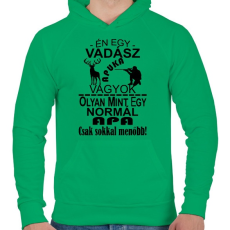 PRINTFASHION Vadász apuka - Férfi kapucnis pulóver - Zöld