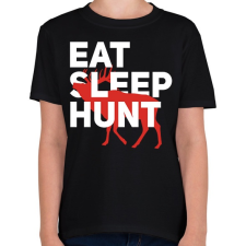 PRINTFASHION Vadász (Eat, Sleep, Hunt) - Gyerek póló - Fekete gyerek póló