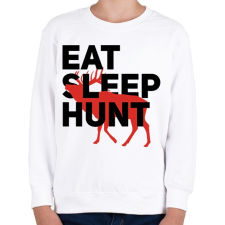 PRINTFASHION Vadász (Eat Sleep Hunt) - Gyerek pulóver - Fehér gyerek pulóver, kardigán