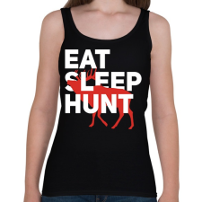 PRINTFASHION Vadász (Eat, Sleep, Hunt) - Női atléta - Fekete női trikó
