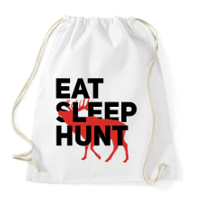 PRINTFASHION Vadász (Eat Sleep Hunt) - Sportzsák, Tornazsák - Fehér tornazsák