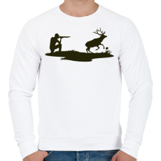 PRINTFASHION Vadász - Férfi pulóver - Fehér