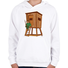 PRINTFASHION Vadász - Gyerek kapucnis pulóver - Fehér