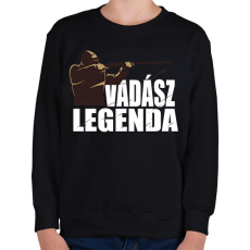 PRINTFASHION Vadász Legenda - Gyerek pulóver - Fekete