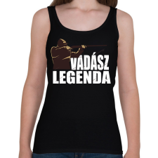 PRINTFASHION Vadász Legenda - Női atléta - Fekete női trikó