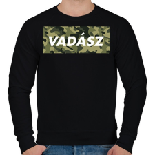 PRINTFASHION Vadász logó - Férfi pulóver - Fekete férfi pulóver, kardigán