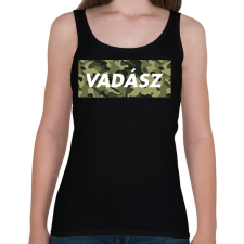 PRINTFASHION Vadász logó - Női atléta - Fekete női trikó