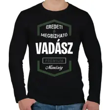 PRINTFASHION Vadász prémium minőség - Férfi hosszú ujjú póló - Fekete férfi póló