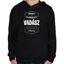 PRINTFASHION Vadász prémium minőség - Gyerek kapucnis pulóver - Fekete gyerek pulóver, kardigán