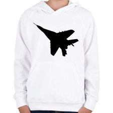 PRINTFASHION Vadász repülő  - Gyerek kapucnis pulóver - Fehér gyerek pulóver, kardigán