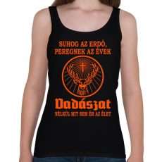 PRINTFASHION Vadászat az életem! - Női atléta - Fekete