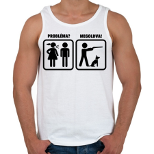 PRINTFASHION Vadászat - probléma megoldva - Férfi atléta - Fehér atléta, trikó