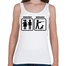 PRINTFASHION Vadászat - probléma megoldva - Női atléta - Fehér női trikó