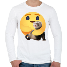 PRINTFASHION Vadászgörény - Férfi hosszú ujjú póló - Fehér férfi póló