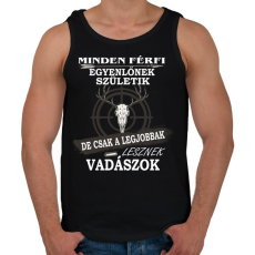 PRINTFASHION Vadásznak születni kell - Férfi atléta - Fekete