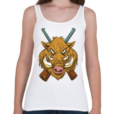 PRINTFASHION Vaddisznó - Női atléta - Fehér női trikó