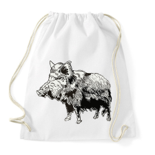 PRINTFASHION Vaddisznó - Sportzsák, Tornazsák - Fehér tornazsák