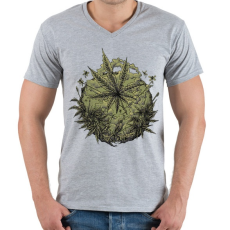 PRINTFASHION Vadkender - Férfi V-nyakú póló - Sport szürke