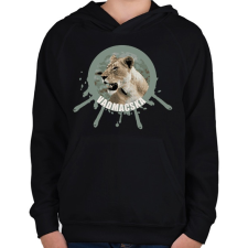 PRINTFASHION VADMACSKA - Gyerek kapucnis pulóver - Fekete gyerek pulóver, kardigán