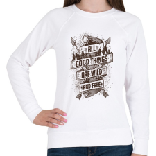 PRINTFASHION Vadon és szabadon - Női pulóver - Fehér női póló