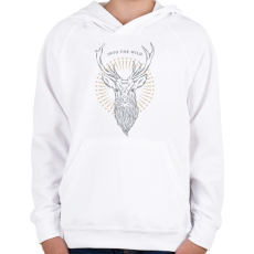 PRINTFASHION Vadonban - Gyerek kapucnis pulóver - Fehér