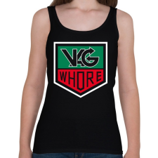 PRINTFASHION Vag Whore - Női atléta - Fekete női trikó