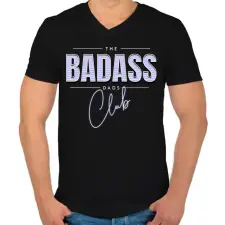 PRINTFASHION Vagány apák klubja - Férfi V-nyakú póló - Fekete férfi póló