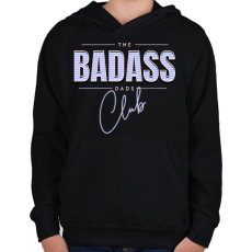 PRINTFASHION Vagány apák klubja - Gyerek kapucnis pulóver - Fekete