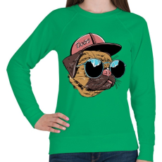 PRINTFASHION Vagány kutya - Női pulóver - Zöld