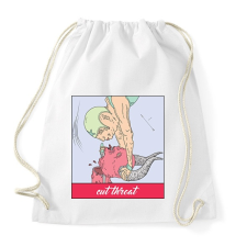 PRINTFASHION Vágd el a torkát - Sportzsák, Tornazsák - Fehér tornazsák