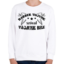 PRINTFASHION Vágjunk bele - Gyerek pulóver - Fehér gyerek pulóver, kardigán