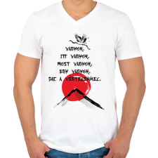 PRINTFASHION Vagyok - Haiku - Férfi V-nyakú póló - Fehér férfi póló