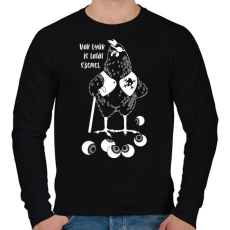 PRINTFASHION Vak tyúk is talál szemet - Férfi pulóver - Fekete