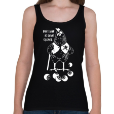 PRINTFASHION Vak tyúk is talál szemet - Női atléta - Fekete női trikó