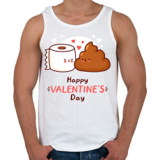 PRINTFASHION Valentin nap - Férfi atléta - Fehér