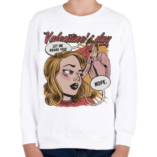 PRINTFASHION Valentin nap - hadd imádjalak - nope - Gyerek pulóver - Fehér