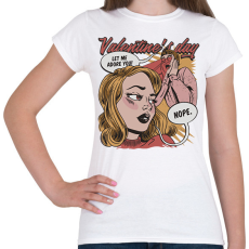 PRINTFASHION Valentin nap - hadd imádjalak - nope - Női póló - Fehér