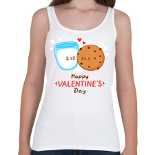 PRINTFASHION Valentin nap - Női atléta - Fehér női trikó