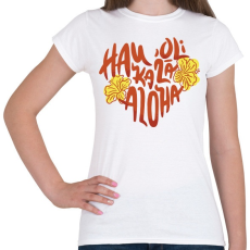 PRINTFASHION Valentine day Hawaii - Női póló - Fehér